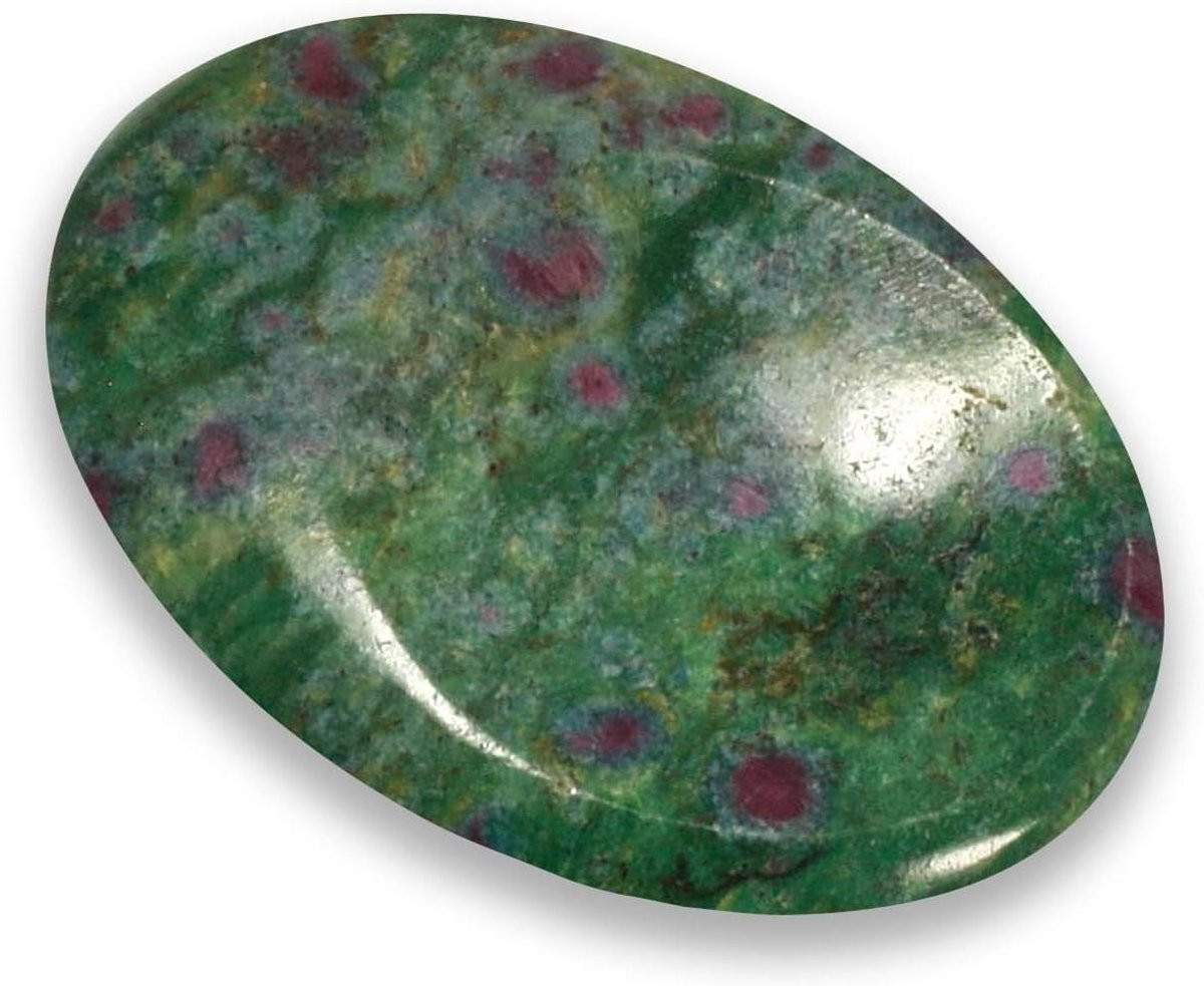 Rubijnfuchsite Worry Stone - Groen Roze - 4 cm