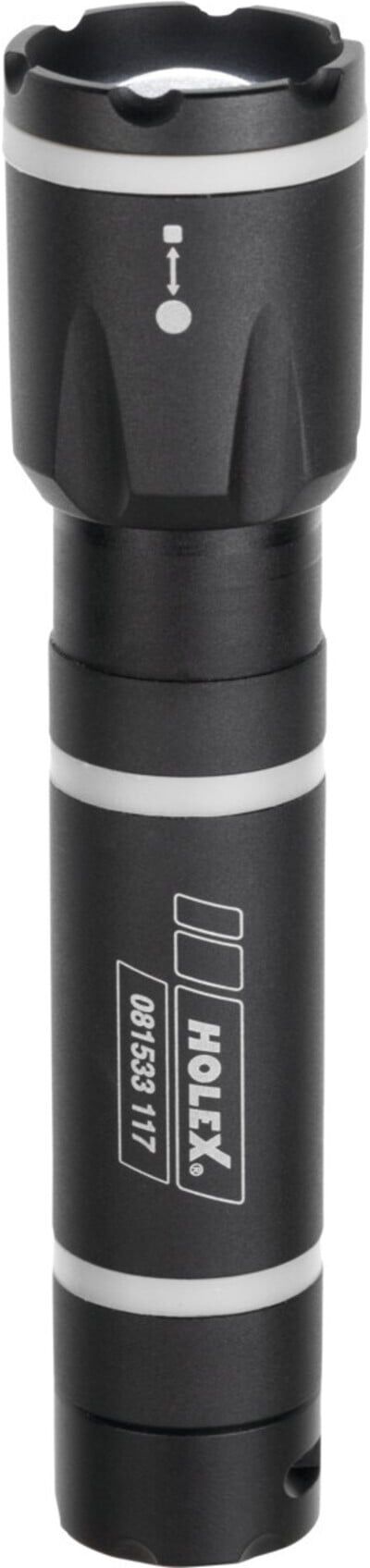 Holex LED-Taschenlampe, schwarz mit Batterien, Typ: 117 (081533 117)