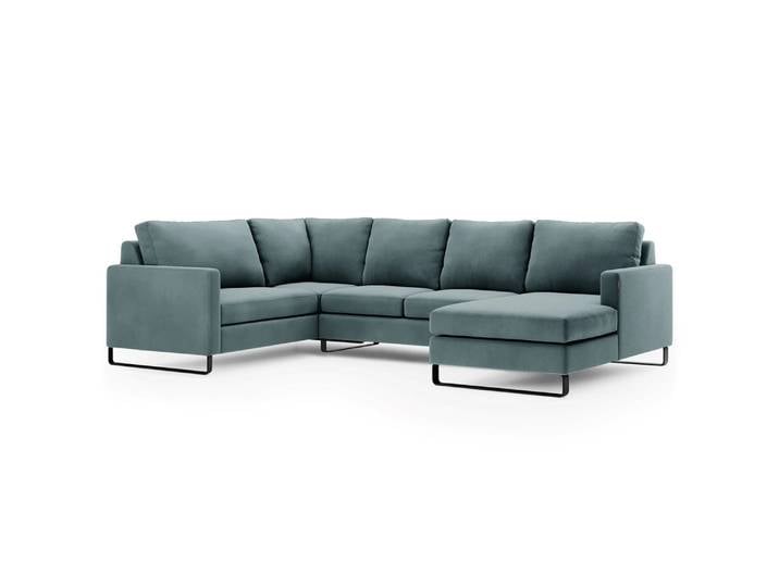 Blaue Sofagarnitur in U-Form CORNER
