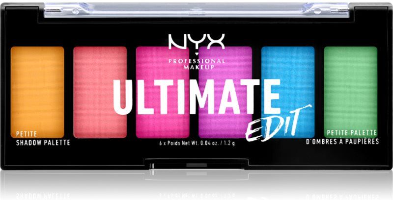 NYX Professional Makeup Ultimate Edit Petite Shadow eyeshadow palette shade 02 Brights 6x1.2 g
