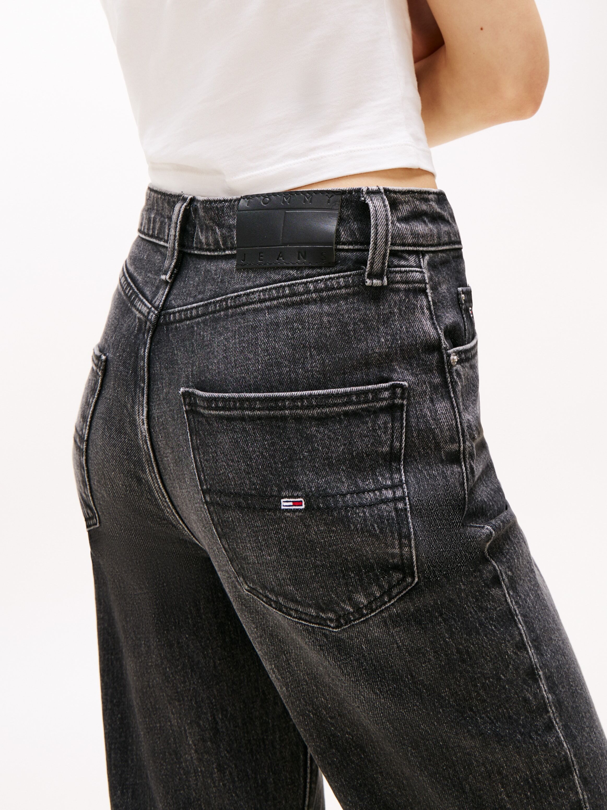 Tommy Jeans "LAYLA HR SLIM STR" in Knöchellänge schwarz 27, Länge 30