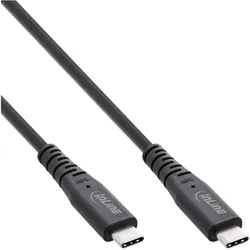 INLINE USB4 Kabel, USB-C ST/ST, PD 240W, 8K60Hz, TPE schwarz, 1m