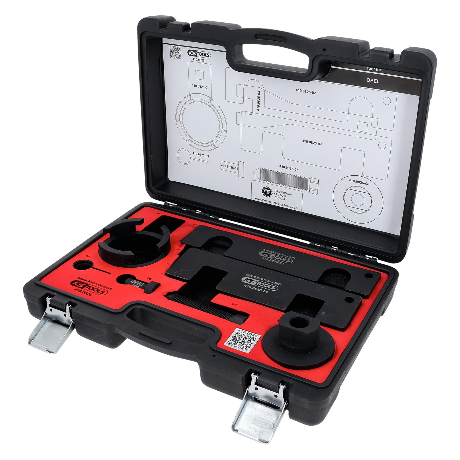 KS Tools Motoreinstellwerkzeug-Satz für Opel, 8-tlg (410.0825)