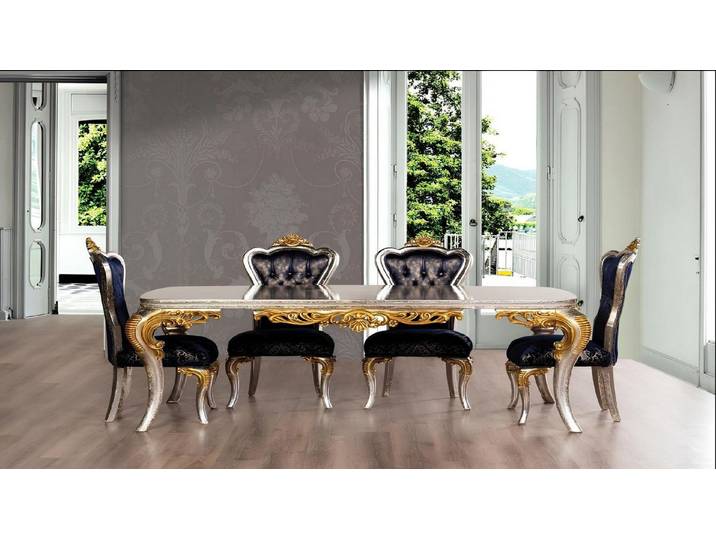 Xlmoebel Esstisch Holztisch Barock Luxus Möbel für Esszimmer und mehr, Made in Europa
