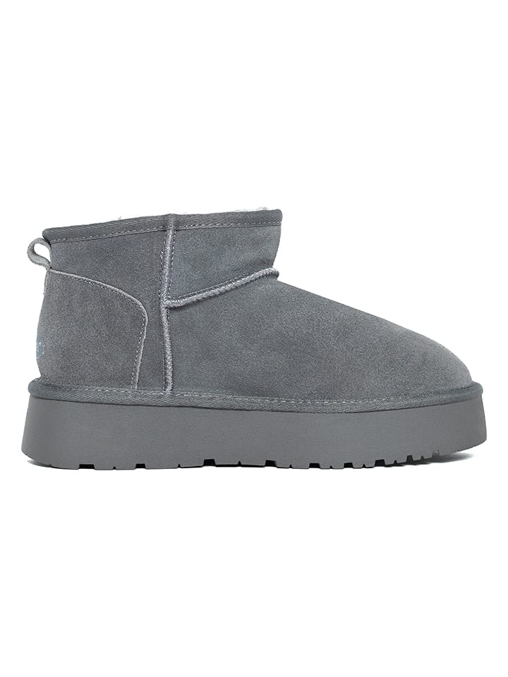 NICEBAY Leder-Winterboots "Mina" in Grau - 38