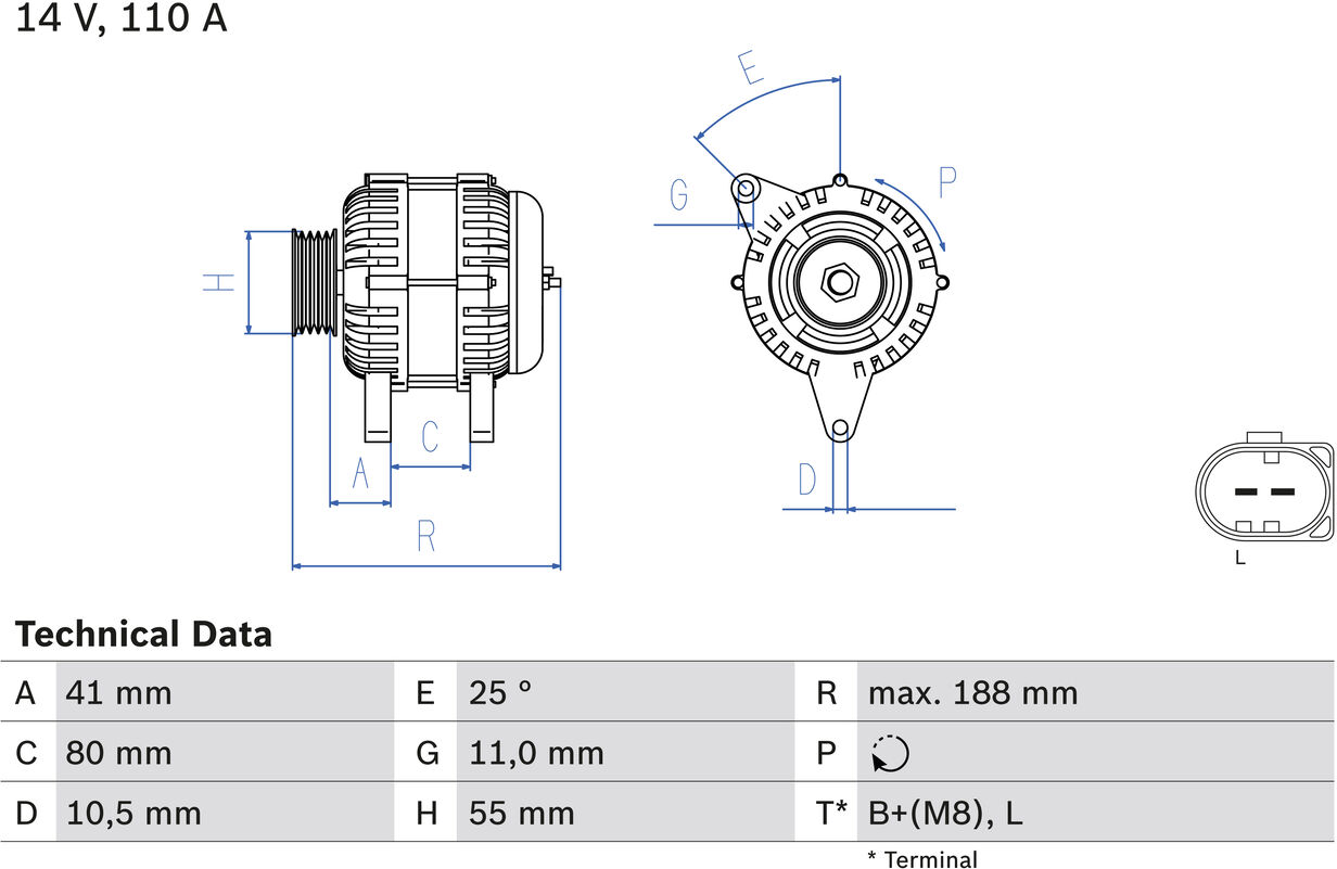 Bosch Generator 0986046060 Für Uaz
