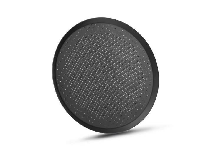 LuxusKollektion Pizzablech Pizzablech 15 Zoll Schwarz perforiert, Metall, (1-St)
