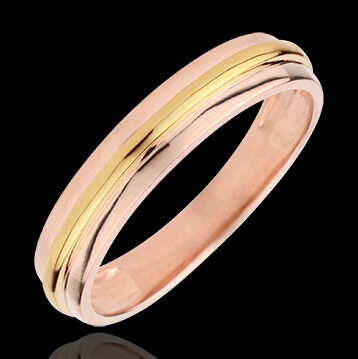Edenly Trauring HÃ©lios RosÃ©-und Gelbgold