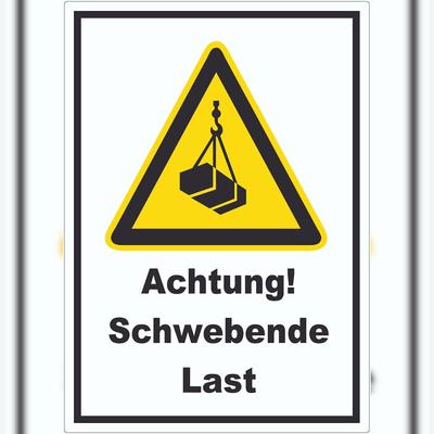 HB-Druck Achtung Schwebende Last Aufkleber A6 (105x148mm)