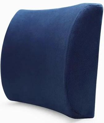 StayWell Ergonomic Car Seat Memory Foam Back Support Lumbar Support Pillow With Breathable Mesh Cover navy Blue