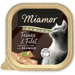 Miamor Feine Filets Senior Geflügel Pur&Reh 16x100 g