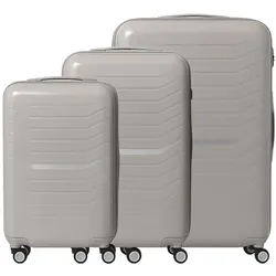 Relaxdays Kofferset 3-teilig Beige,Schwarz