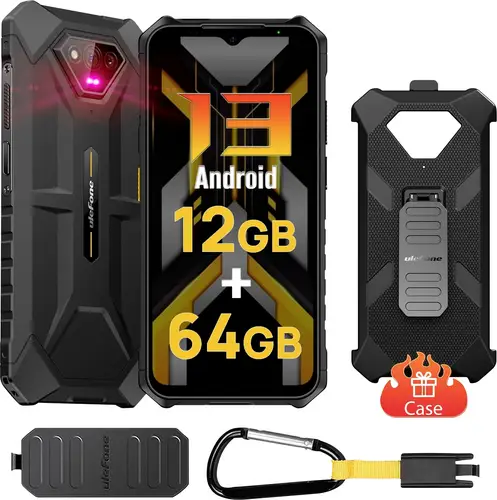 UleFone Armor X13 64GB Schwarz, Orange EEK A (A - G) 15.7cm (6.2 Zoll) Outdoor Smartphone