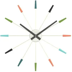 Nextime, Wanduhr, Wanduhr Plug Inn Vintage Color Ø 58 cm, Mehrfarbig (58 cm)