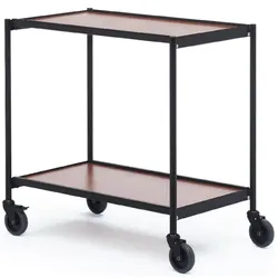 Tischwagen max. 150 kg grau, 834x460x780 mm Laminat Transporttisch mit verchromten Gestell