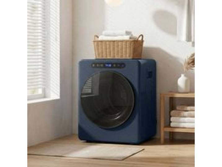 Sèche-linge à évacuation - SANS MARQUE - Modèle 5 kg 1000 W - Compact - Bleu - Tambour inox