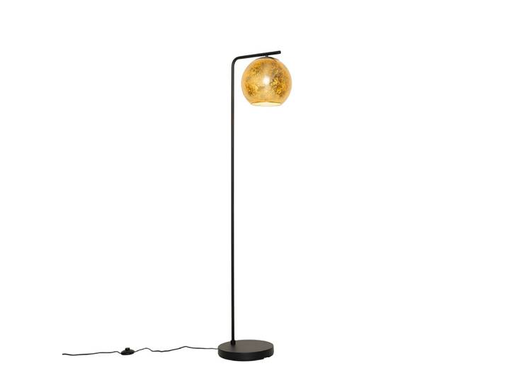 Lampadaire en verre doré/laiton