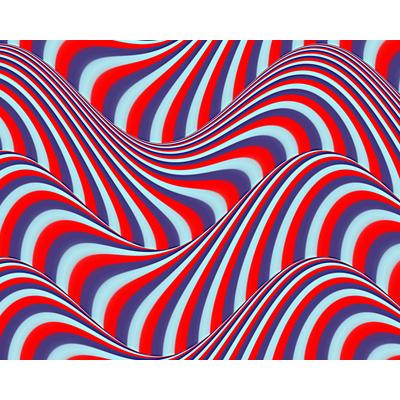 Fototapete PAPERMOON "Op Art Fließende Streifen", bunt, B:3m L:2,2m, Vlies, Tapeten