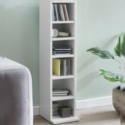 FineBuy Bücherregal SV51375 Standregal 21x91x25,5cm Wandregal 6 Fächer Holzregal