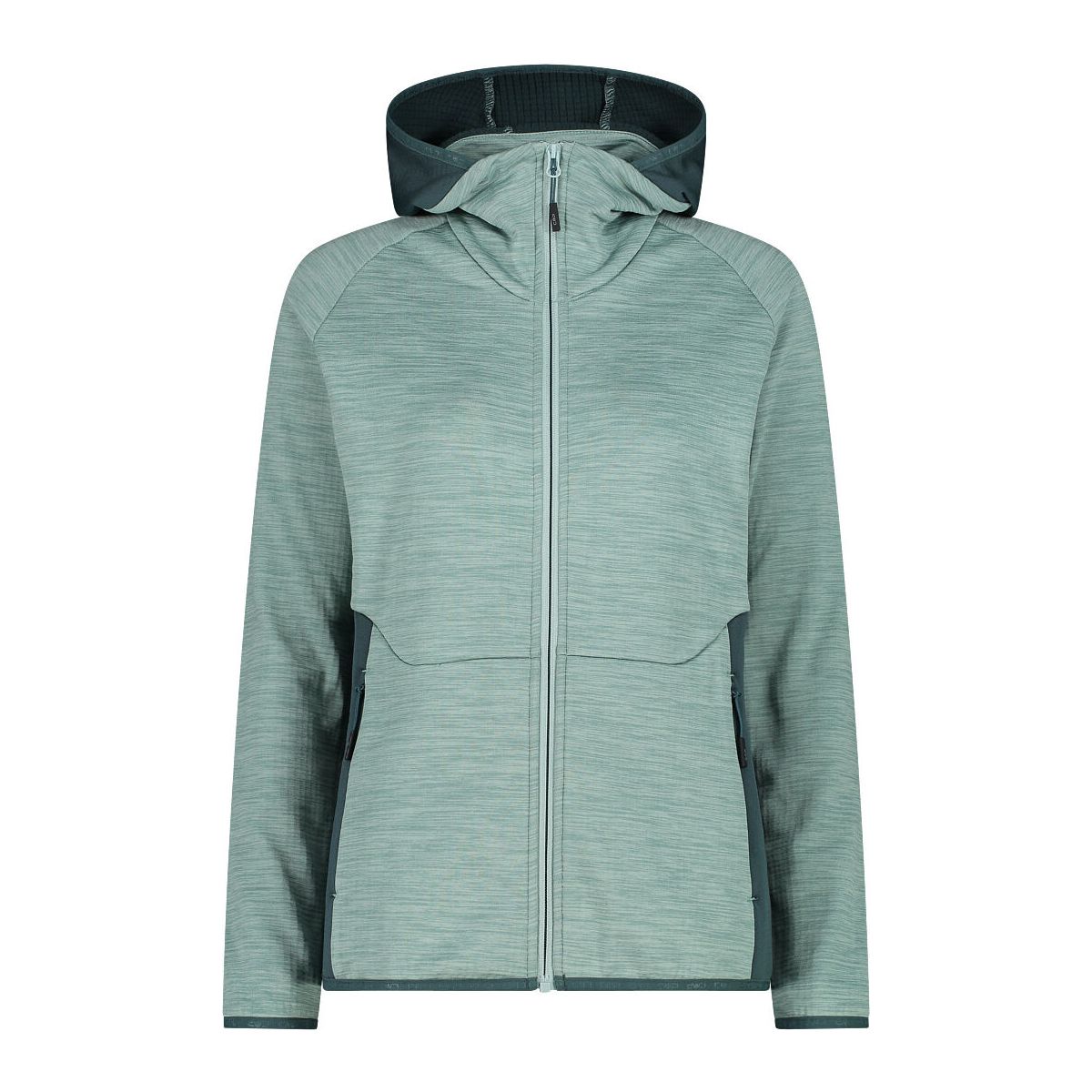 CMP Woman Fleece Jacket FIX Hood jade mel. (E435) 40 35G2906-E435-40