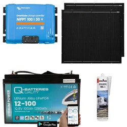 a-TroniX Solaranlage Wohnmobil 300W mit 100Ah Lithium Batterie und Victron MPPT ...