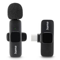 hama 00004680 Lavalier-Mikrofon Smart Wireless, kabelloses Ansteckmikrofon für Handy