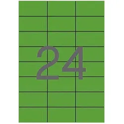 Apli, Etiketten, Farbige Etiketten, 70x37mm, rund, grün, 20 Blatt