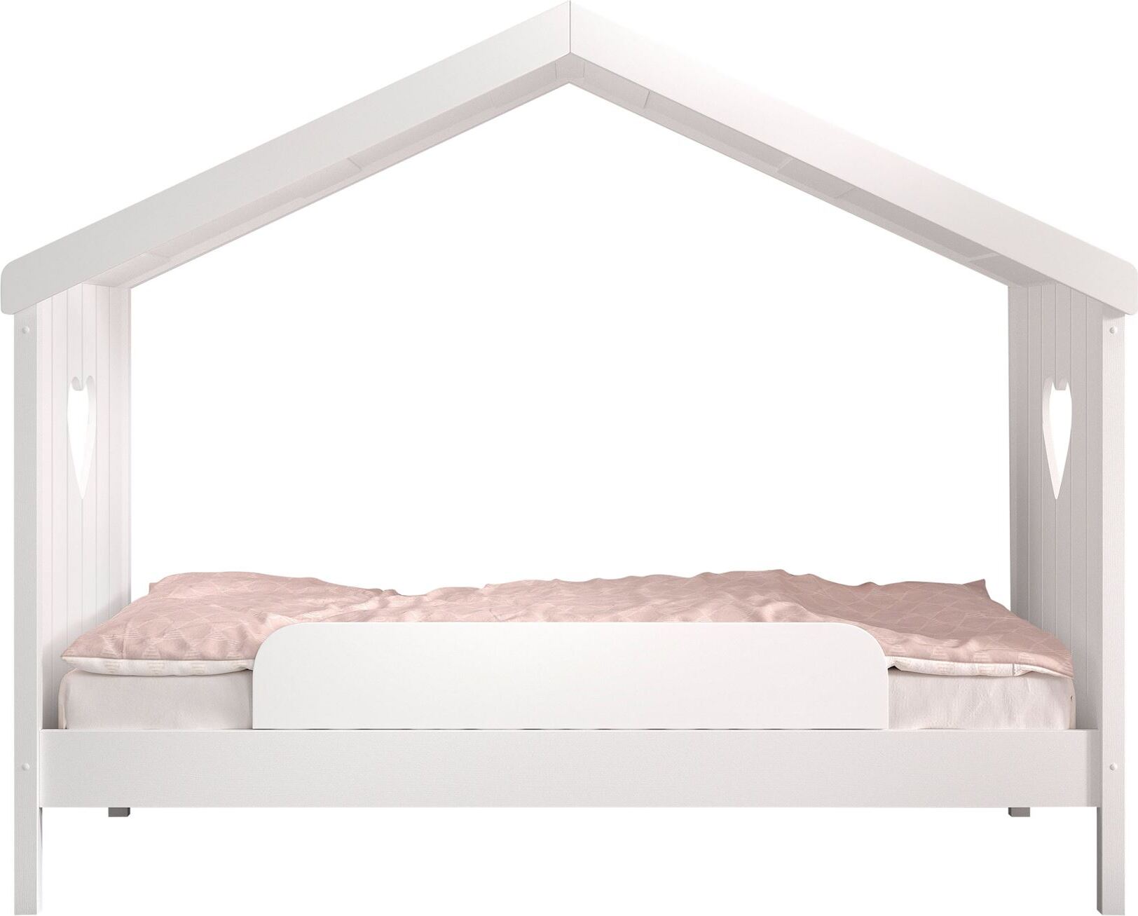 Hausbett Kamila 2 213x99x172 Kinderbett Einzelbett Massivholz+MDF Weiß