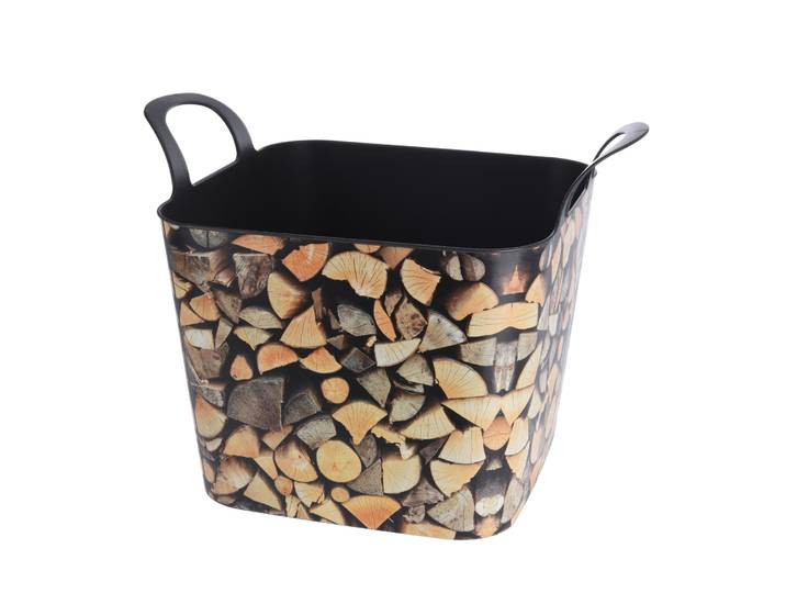 Eimer mit Henkel 36L schwarz/braun