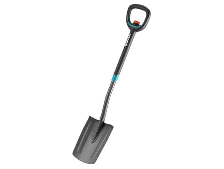 GARDENA ErgoLine telescopische spade: Tuinspade van kwaliteitsstaal voor omgraven en spitten, met voetstuk en ergonomische steel, D-handgreep (17020-20)