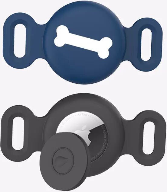 INF (airtag protection coque/s) coque de protection étanche en silicone compatible avec Apple Airtag pour animaux de compagnie,