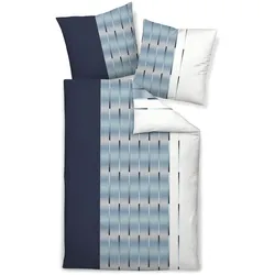 Janine Design Interlock-Jersey-Bettwäsche Carmen 155 x 220 cm Jersey Blau Nachtblau