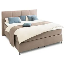 CASEDO Boxspringbett Saragossa 180 x 200 cm Stoff Grau