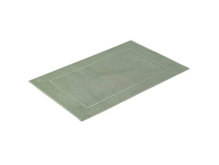Esprit Badteppich Modern Solid Soft Green Baumwolle 60 x 90 cm Rechteckig