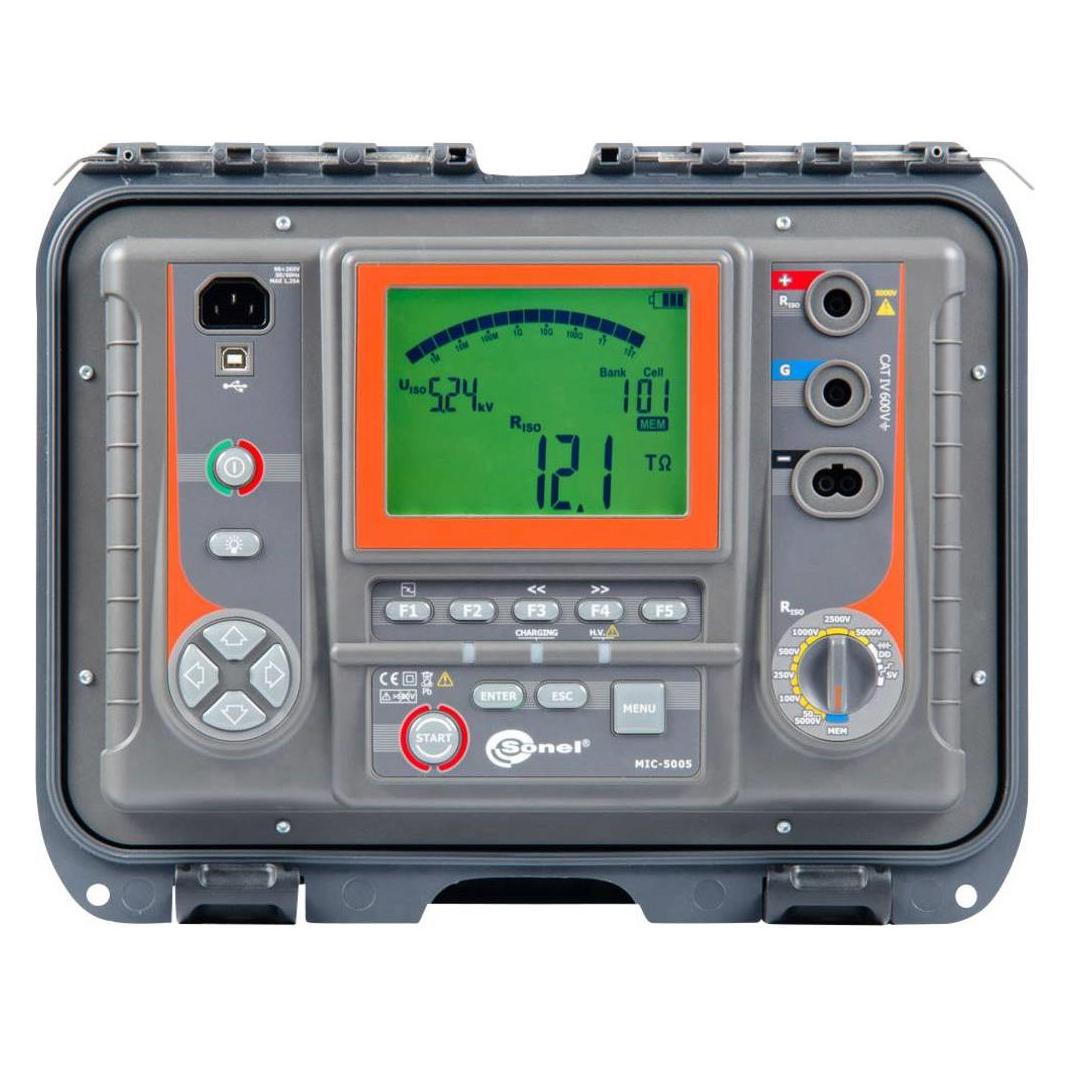 Sonel Isolationsmessgerät MIC-5005 Kalibriert (CAT III 1000V, CAT IV 600V) (WMDEMIC5005)