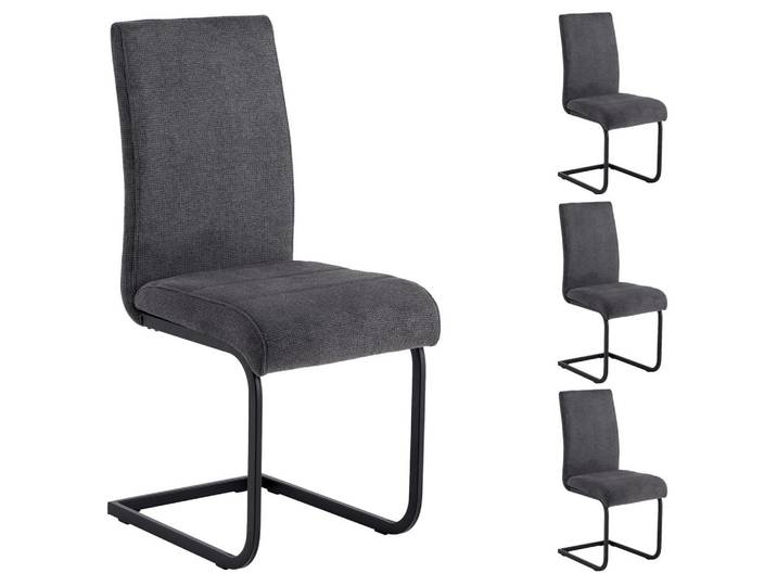 SCHWINGSTÜHLE LETICIA 4er-Set anthrazit