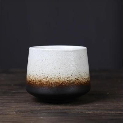 Uplift Essentials Gradient Ceramic Coffee And Tea Cup white black