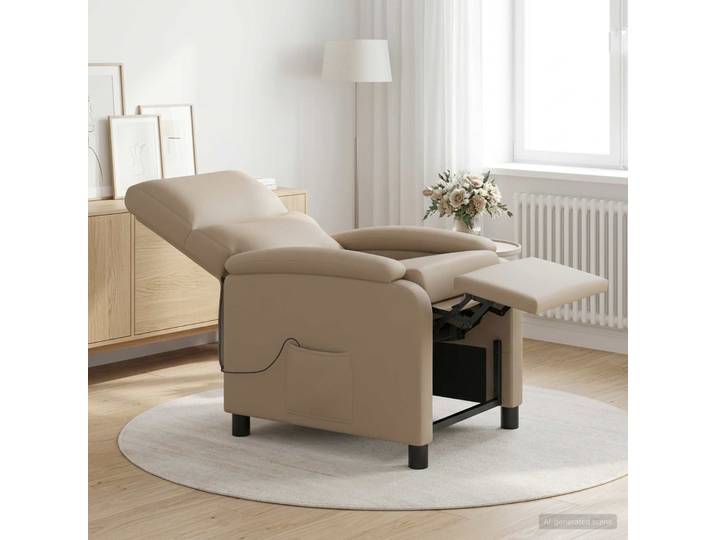 vidaXL Massage Relaxsessel Cappuccino Kunstleder