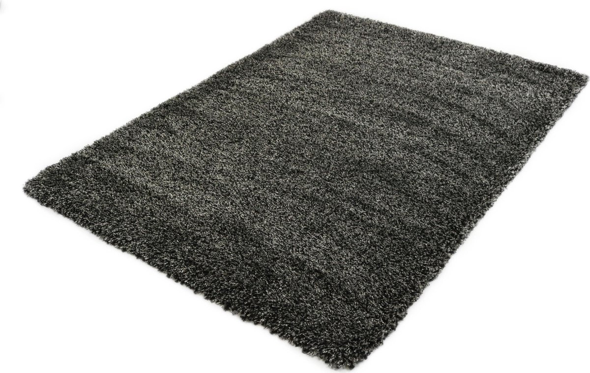 Vloerkleed Shaggy Deluxe Black-Melange 80 x 150 cm