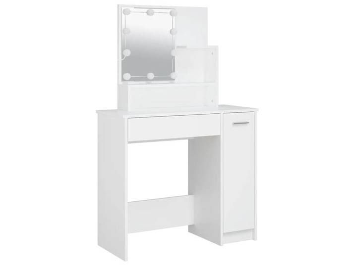 BEL ACHAT*Coiffeuse avec LED - bureau de maquillage - Pour femmes/filles - blanc 86 5x35x136 cm Promo518826