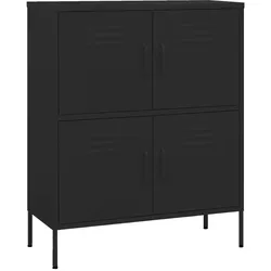 vidaXL Lagerschrank Schwarz 80x35x101,5 cm Stahl
