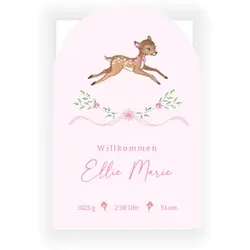 Geburtskarte: Lillifee - Rehkitz