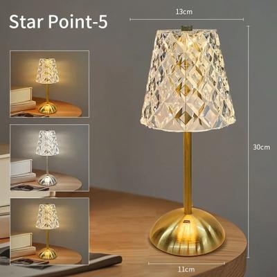 Uplift Picks Rechargeable Crystal Touch Table Lamp With Dimmable Cordless Ambient Bedside Lighting 05