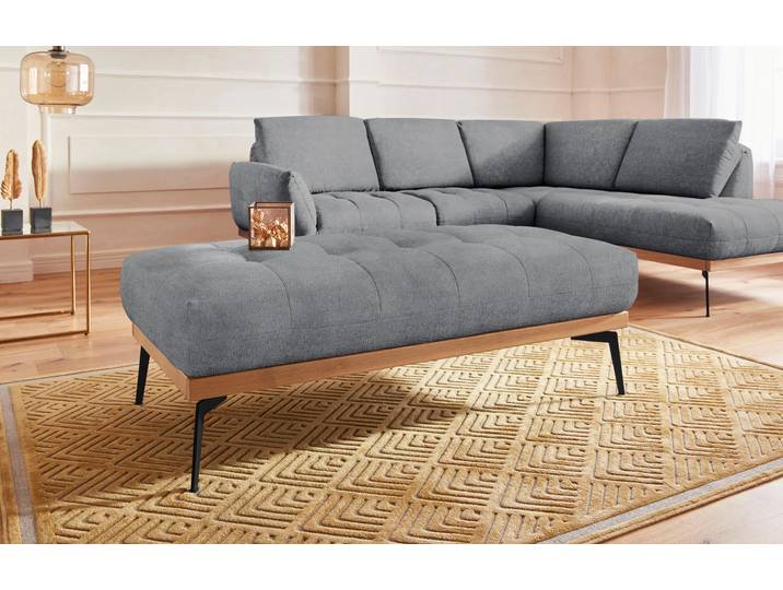 Hocker EXXPO - SOFA FASHION Palic, moderner Polsterhocker mit tollen Verarbeitungsdetails , grau, B:139cm H:47cm T:71cm, Hocker, Hocker
