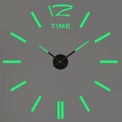 Uplift Picks Modern 3D DIY Wall Clock Acrylic Mirror Large Decorative Clock 01 60 90 Cm 3d