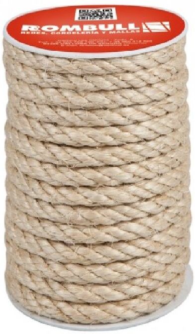 ROMBULL Carrete Cuerda Sisal Cableada 4C 15 m.  (15 metros) Natural