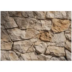 FOTOTAPETE Ziegel Wand Beige 250x175 cm