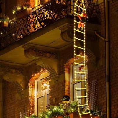 Inspire Essentials Santa Climbing Ladder Christmas Lights Waterproof Holiday Decoration For Indoor Outdoor warm Light 1m