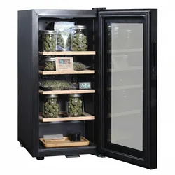 Sommertal WK 50 Weinkühlschrank – 15 Flaschen, 5–20 °C einstellbar, abschließbar, LED-Beleuchtung, Glastür, Touchscreen, 4 Holz-Einlegeböden, leise