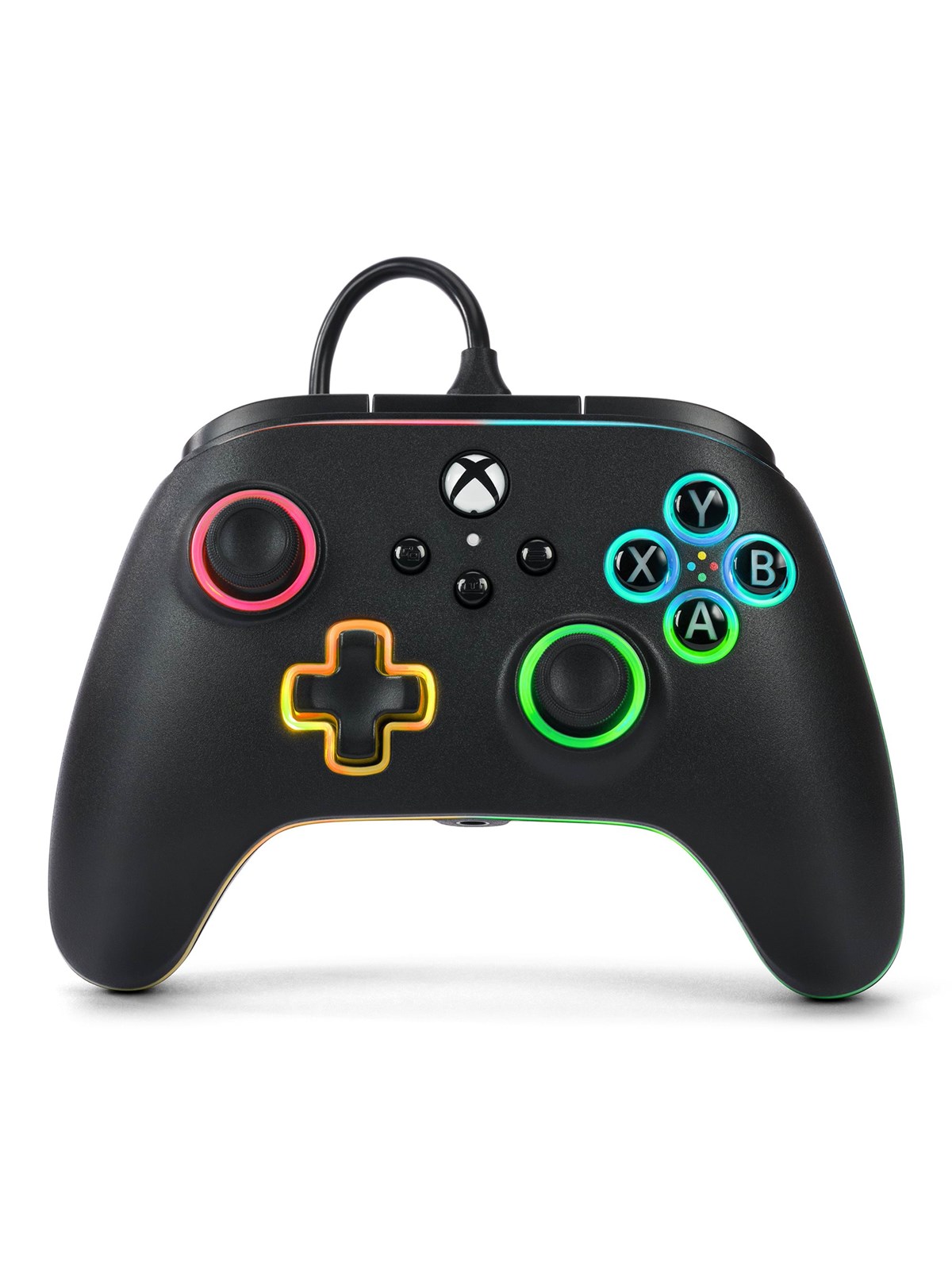 PowerA Kabelgebundener Advantage-Controller für Xbox Series X|S mit Lumectra - Schwarz - Wired Controller - Microsoft Xbox One
